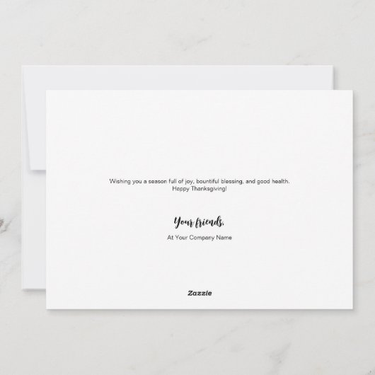 Happy Thanksgiving Custom logo Foliage Feestdagenkaart (Achterkant)