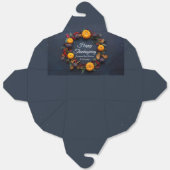 Happy Thanksgiving Custom Pumpkin Wreath Modern Bedankdoosjes (Ongevouwen)