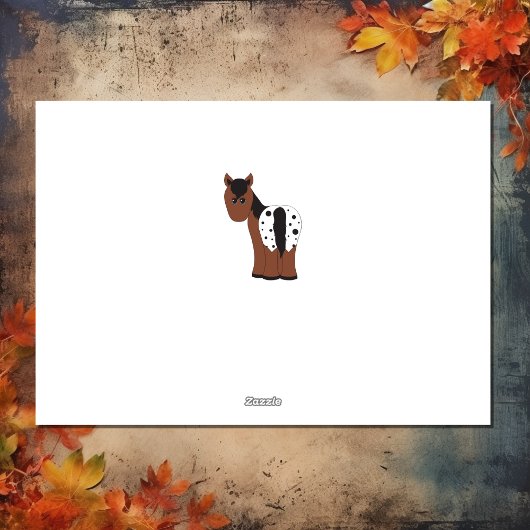 Happy Thanksgiving Cute Appaloosa Horse and Turkey Feestdagen Kaart