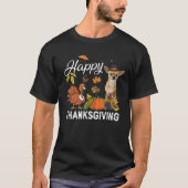 Happy Thanksgiving Cute Chihuahua Turkey Pumpkin F T-shirt (Voorkant)