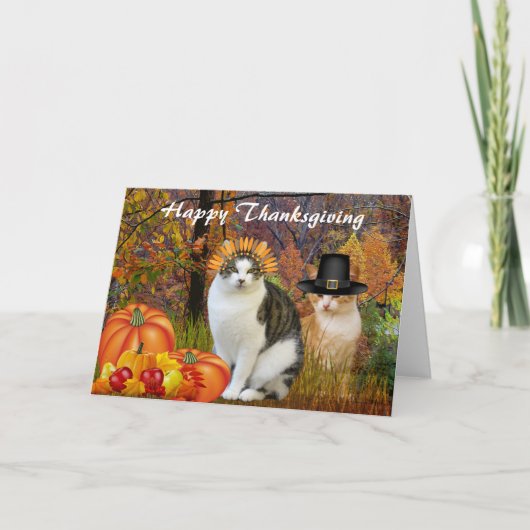 Happy Thanksgiving Cute Collage Notitiekaartje (Voorkant)