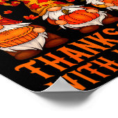 Happy Thanksgiving Cute Gnomes Pumpkin Autumn Leav Poster (Hoek)