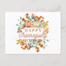 Happy Thanksgiving Cute Natuur Briefkaart