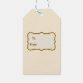 Happy Thanksgiving Cute Turkey, Horn of Plenty Cadeaulabel (Achterkant)