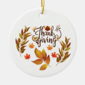 Happy Thanksgiving Cute Turkey Keramisch Ornament (Voorkant)