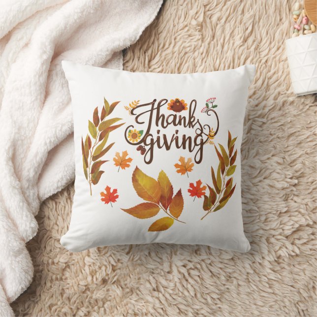 Happy Thanksgiving Cute Turkey Kussen (Deken)