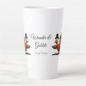 Happy Thanksgiving Cute Turkey Latte Mok (Voorkant)