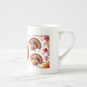 Happy Thanksgiving Cute Turkey Porselein Kop (Rechts)