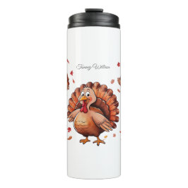 Happy Thanksgiving Cute Turkey Thermosbeker