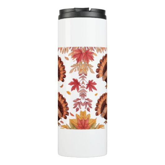 Happy Thanksgiving Cute Turkey Thermosbeker (Achterkant)