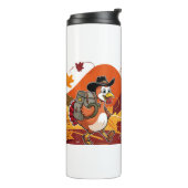 Happy Thanksgiving Cute Turkey Thermosbeker (Gedraaid links)