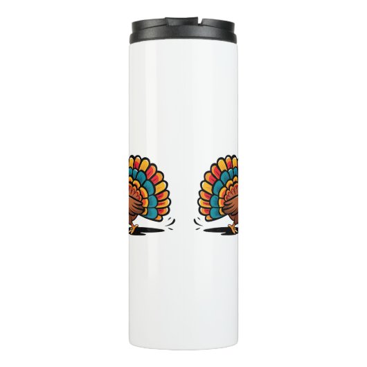 Happy Thanksgiving Cute Turkey Thermosbeker (Achterkant)