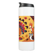 Happy Thanksgiving Cute Turkey Thermosbeker (Geroteerd rechts)