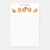 Happy Thanksgiving Cute Turkeys Post-it® Notes (Voorkant)