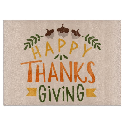 Happy Thanksgiving Cutting Board Snijplank (Voorkant)