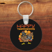 Happy Thanksgiving Dabbing Gamer Turkey Kids Boys  Sleutelhanger (Voorkant)