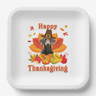 Happy Thanksgiving Dachshund Dog Eigenaar Pet Love Papieren Bordje