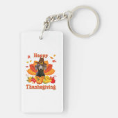 Happy Thanksgiving Dachshund Dog Eigenaar Pet Love Sleutelhanger (achterkant)