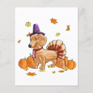 Happy Thanksgiving Dachshund Turkey Costume T Fun Flyer