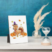 Happy Thanksgiving Dachshund Turkey Costume T Fun Fotoplaat (Zijkant)