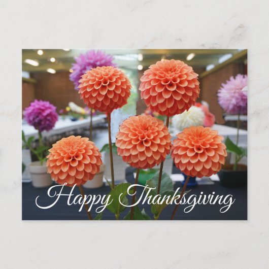 Happy Thanksgiving Dahlia Roos Toscano #1 Briefkaa Briefkaart (Voorkant)