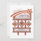 Happy Thanksgiving Dankbaar & Gezegend Retro Teken Kaart (Achterkant)