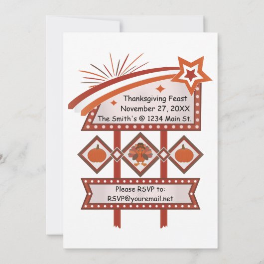 Happy Thanksgiving Dankbaar & Gezegend Retro Teken Kaart (Achterkant)