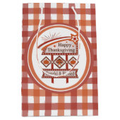 Happy Thanksgiving Dankbaar & Gezegend Retro Teken Medium Cadeauzakje (Voorkant)