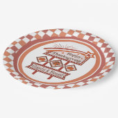 Happy Thanksgiving Dankbaar & Gezegend Retro Teken Papieren Bordje (Gekanteld)