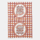 Happy Thanksgiving Dankbaar & Gezegend Retro Teken Theedoek (Verticaal)