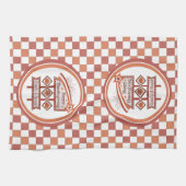 Happy Thanksgiving Dankbaar & Gezegend Retro Teken Theedoek (Horizontaal)