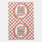 Happy Thanksgiving Dankbaar & Gezegend Retro Teken Theedoek (Verticaal)