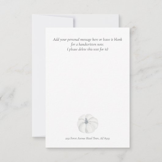 "Happy Thanksgiving" darkblue silvergrey Bedankkaart (Achterkant)