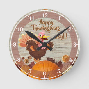 Happy Thanksgiving Day Acrylwandklok Ronde Klok
