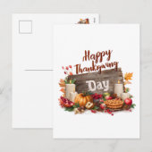 Happy Thanksgiving Day Briefkaart (Voorkant / Achterkant)