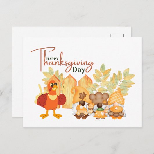 Happy Thanksgiving day Briefkaart (Voorkant / Achterkant)