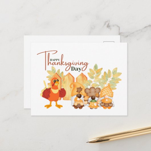 Happy Thanksgiving day Briefkaart (Voorkant / Achterkant in situ)