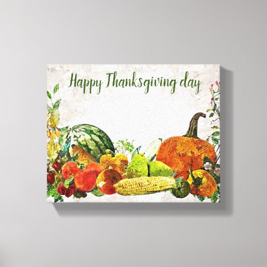Happy Thanksgiving day Canvas afdrukken (Voorkant)