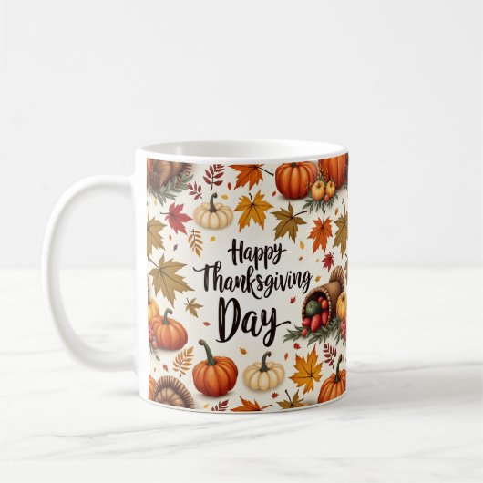 Happy Thanksgiving Day Classic Mok (Links)