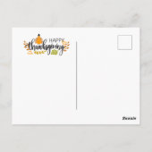 Happy Thanksgiving Day Design Briefkaart (Achterkant)