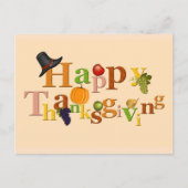 Happy Thanksgiving Day Design Briefkaart (Voorkant)