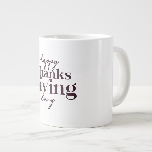 Happy Thanksgiving Day Design Grote Koffiekop (Voorkant rechts)