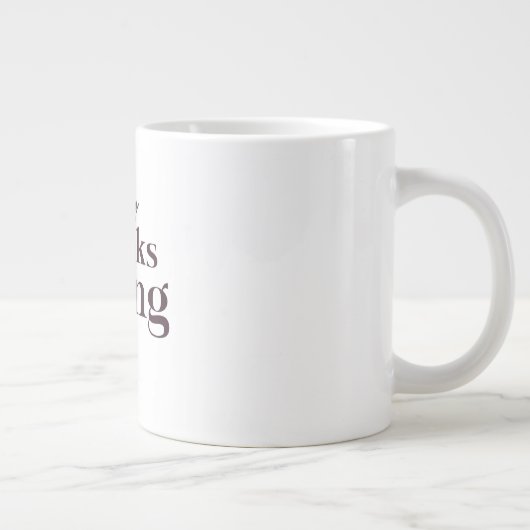 Happy Thanksgiving Day Design Grote Koffiekop (Rechts)