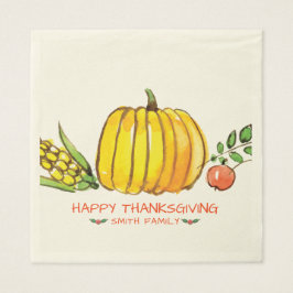 Happy Thanksgiving Day Familie Diner Viering Servet