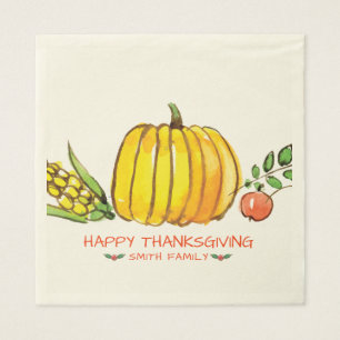 Happy Thanksgiving Day Familie Diner Viering Servet