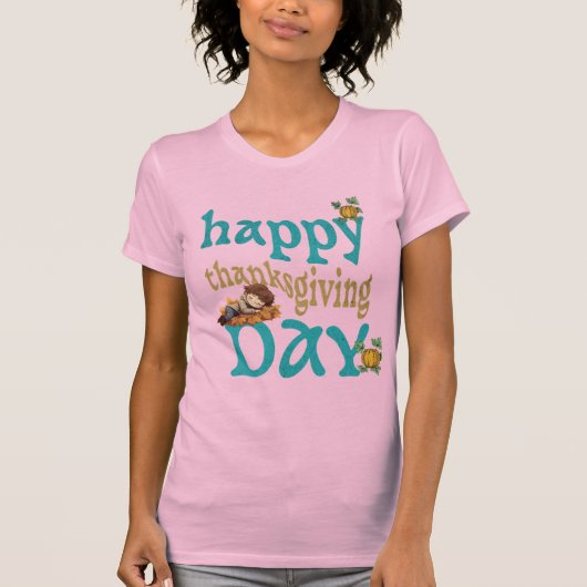 Happy Thanksgiving Day – feestelijk vakantieontwer T-shirt (Voorkant)