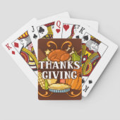 Happy Thanksgiving Day Food-spelkaarten Pokerkaarten (Achterkant)