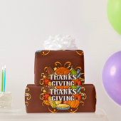 Happy Thanksgiving Day Food Wrapping Paper Cadeaupapier
