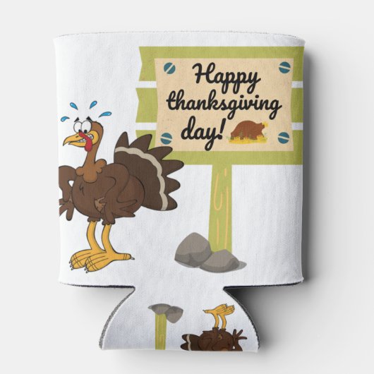 Happy Thanksgiving Day Funny Blikjeskoeler (Achterkant)