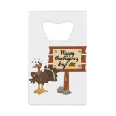 Happy Thanksgiving Day Funny Creditkaart Flessenopener (Voorkant)
